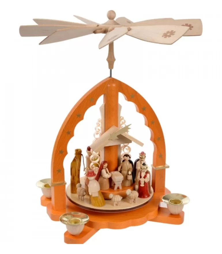 Best Pyramide De Noël Allemande Avec Une Arche Couleur Ocre Pyramides De Noël Allemandes