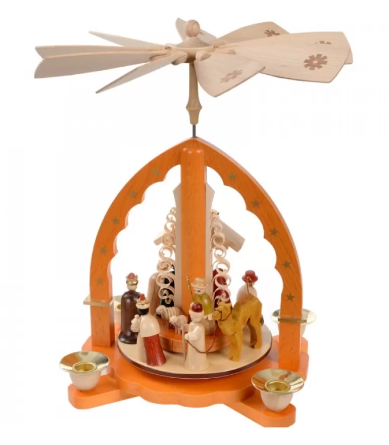 Best Pyramide De Noël Allemande Avec Une Arche Couleur Ocre Pyramides De Noël Allemandes