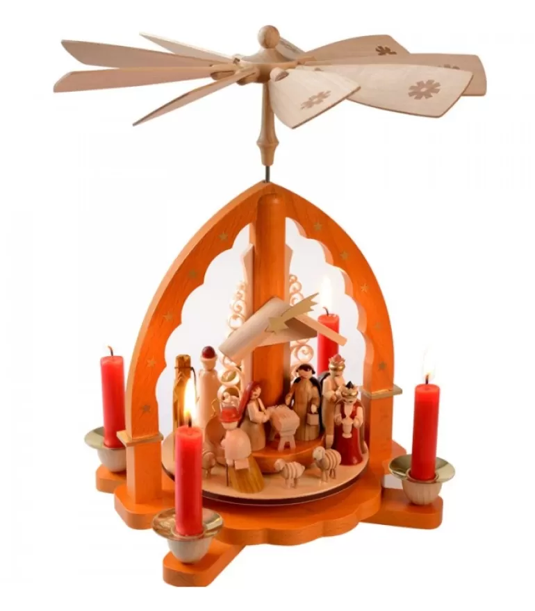 Best Pyramide De Noël Allemande Avec Une Arche Couleur Ocre Pyramides De Noël Allemandes