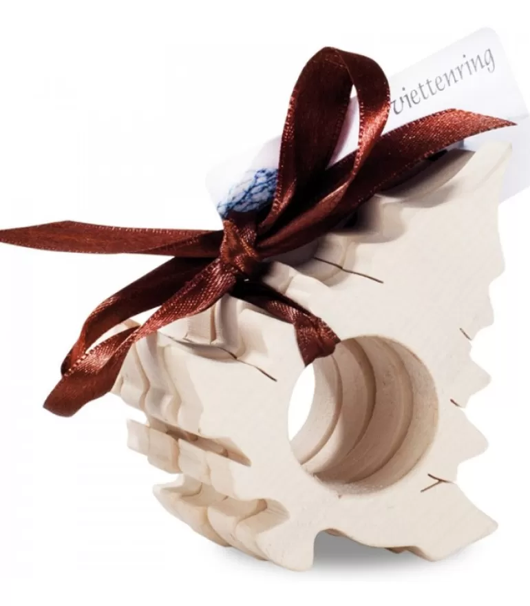 New Rond De Serviette Bois Naturel Sapin Objet Déco Bois