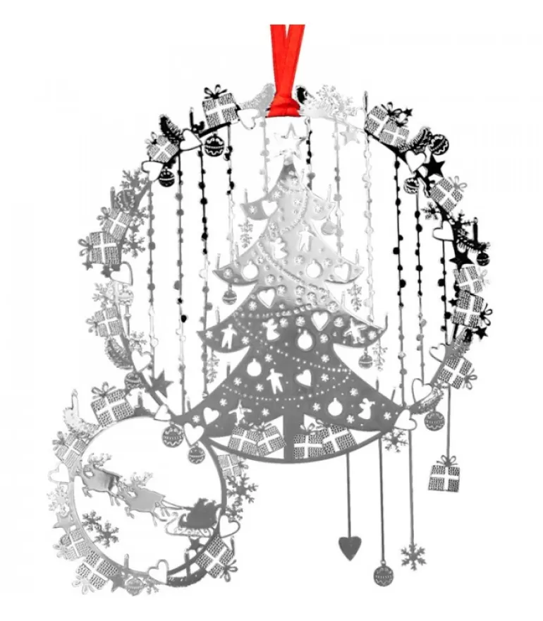 Discount Sapin Argente Et Cadeaux De Noël A Suspendre Déco De Noël Scandinave