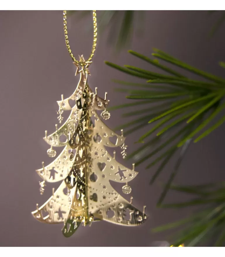 Shop Sapin De Noël Dore A Suspendre Déco De Noël Scandinave