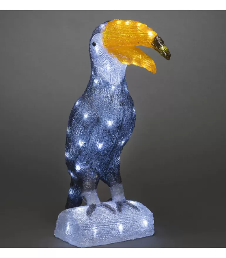 Fashion Toucan Lumineux 48 Cm En Acrylique, 56 Diodes Blanc Chaud Oiseaux Lumineux Et Animaux Lumineux