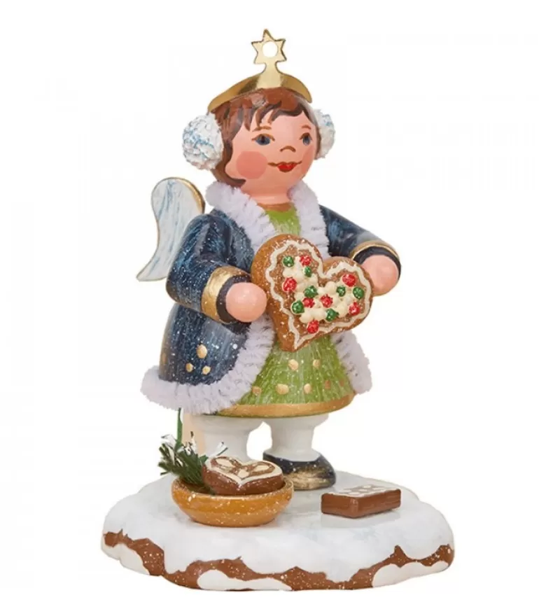 Outlet Village De Noël Miniature, Figurine Ange Et Gateau Village De Noël Miniature