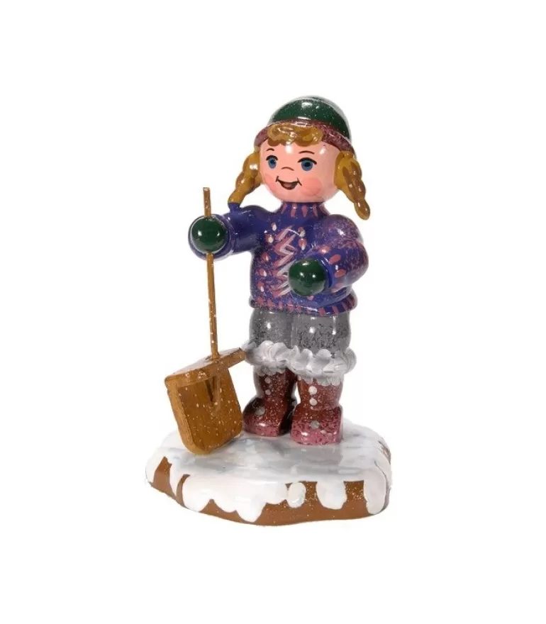 Store Village De Noël Miniature, Fillette Et Pelle À Neige Village De Noël Miniature