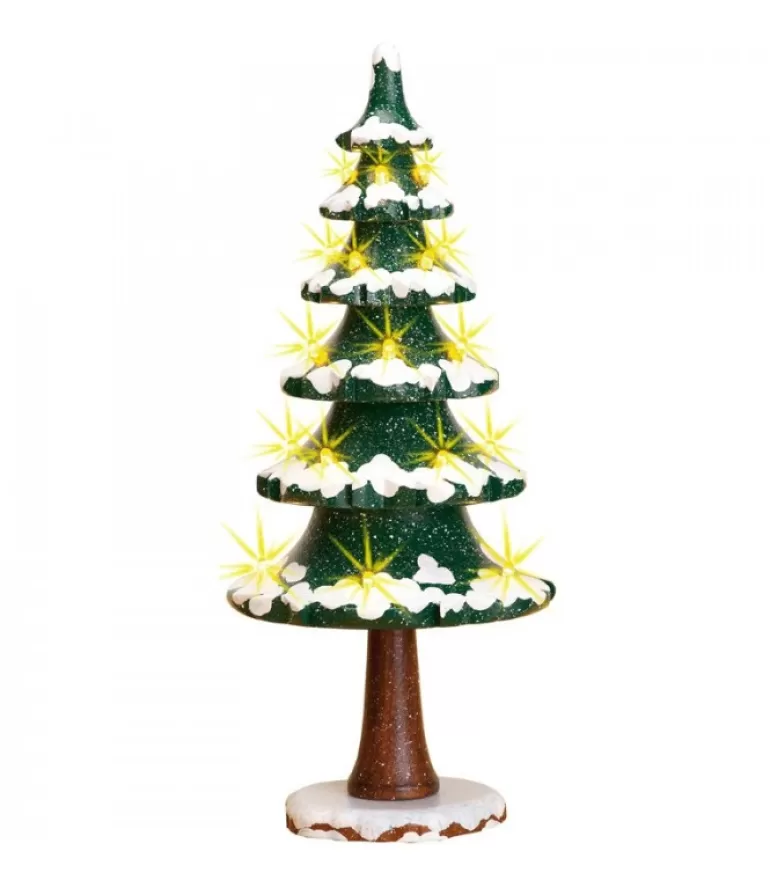 Cheap Village De Noël Miniature, Sapin Illumine Village De Noël Miniature